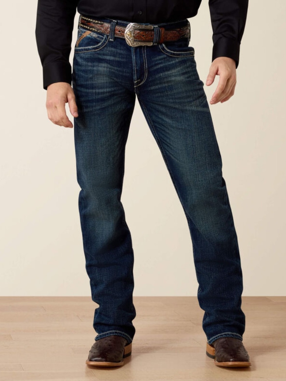EXC! Ariat Relaxed Bootcut M4 Jeans Men's Size 31 x 34 Long Tall Stretch Cowboy